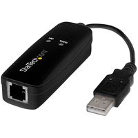 StarTech.com 56K USB Dial-up & Fax Modem - V.92, External - Hardware Based USB Modem - Transfer rates up to 56Kbps (data) / 14.4Kbps (fax) (USB56KEMH2)