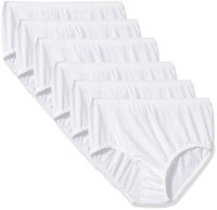 Fruit of the Loom Little Girls'  Brief , White, 14(Pack of 6)