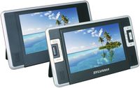 Sylvania SDVD8732 7-Inch Dual Screen Portable DVD Player with Built In 3.5 Hour Lithium Battery and USB/SD Card Reader (Renewed)