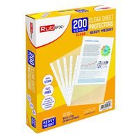 Heavyweight Sheet Protectors, Holds 8.5 x 11 inch Sheets, 9.25 x 11.25 inch Top Loading, Clear, Reinforced 11-Hole, Acid-Free, Archival Safe for Documents and Photos (200 Sheets)