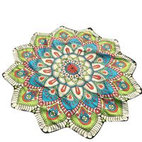 HOT, YANG-YI Lotus Hippie Tassel Tapestry Flowers Beach Throw Cushion Towel Yoga Mat Bohemian blanket (C, 57 inches approx)