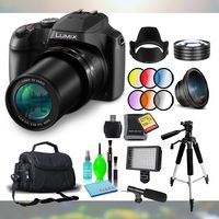 Panasonic Lumix DC-FZ80 Digital Camera, 18.1MP 1/2.3" MOS Sensor, Lumix DC Vario 60x Zoom Lens, 20-1200mm (35mm Equivalent) Complete Bundle with 13 Piece Accessories