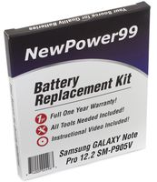 NewPower99 Battery Replacement Kit with Battery, Instructions and Tools for Samsung Galaxy Note PRO 12.2 SM-P905V