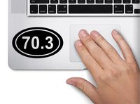 70.3 Half Ironman Marathon Oval Symbol Decal Funny Laptop Skin Macbook Trackpad Keypad Sticker Window