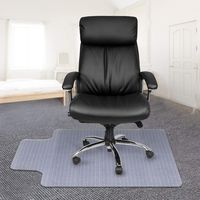 Kuyal Office Chair Mat for Carpets,Transparent Thick and Sturdy Highly Premium Quality Floor Mats for Low and Medium Pile Carpets, with Studs (30" X 48" with Lip)