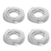 Lknewtrend (4) 100FT Feet Cat6 Ethernet Patch Cable - UTP 550Mhz RJ45 Network Internet Wire Cord for Computer, PoE Camera, Router, Modem, Switch (4 Pack, 100 FT)