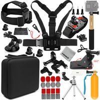 Gurmoir 18in1 Action Camera Accessories Outdoor Climbing Hiking Universal Action Camera Kit for GoPro Hero 8/Max/7/6/5/4Session5/4/AKASO/DJI Osmo Action/SJCAM/APEMAN and More Action Cameras(AT09)