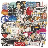 Grey's Anatomy Stickers for Laptop, Vinyl Skateboard Decal for Cool Teen&Adult, Stickers for Water Bottle Luggage Guitar Travel Case Phone Bike Notebook Computer
