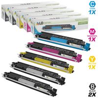 LD Remanufactured Toner Cartridge Replacement for HP 126A (2 Black, 1 Cyan, 1 Magenta, 1 Yellow, 5-Pack)