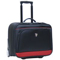 CALPAK Suitor Black Rolling Carry On 16-inch Laptop Overnighter