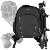 DURAGADGET Rucksack with Adjustable Padded Interior & Rain Cover - Compatible with Serious User 10x50/Celestron 71008 25x70 Skymaster Porro Prism/Nikon Aculon A211 16x50 Binoculars