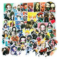 Ghost Blade/Demon Slayer Waterproof Stickers/Decals (50 pcs) of Japanese Anime Cartoon Kamado Tanjirou Nezuko for Laptop Skateboard Water Bottle Phone Car Bicycle Luggage Guitar Computer PS4 (Ghost)