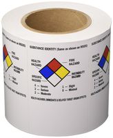 Brady 121165 Blank Write-On Container Label