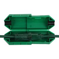 Green Extension Cord Safety Cover with Water-Resistant Seal for Cord Management