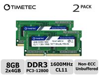 Timetec Hynix IC 8GB KIT(2x4GB) for Synology NAS DiskStation/RackStation DDR3/DDR3L 1600MHz PC3L-12800 1.35V Non-ECC Unbuffered SODIMM Memory RAM Upgrade (Equivalent to Synology RAM1600DDR3L-4GBx2)