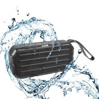 Azacow Portable Bluetooth Speaker, IPX6 Waterproof Wireless Speaker, 2x5W Stereo Sound, Enhanced Super Bass, Bluetooth 4.2, 12H Playtime, TWS, Hands Free, Built-in Mic/TF Card/AUX/USB Port (Black)