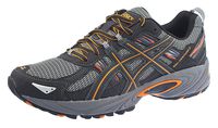 ASICS Men's Gel Venture 5 Trail Running Shoe, (9.5 D(M) US, Black/Shocking Orange)