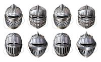 Beistle S66802AZ2 Knight Masks 8 Piece, Multicolored