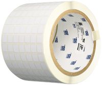 Brady THT-38-719-10 High-Temperature ESD Industrial Polyimide Barcode Label, Matte, 0.375" H x 0.375" W, White, 10000/Roll (Pack of 10000)