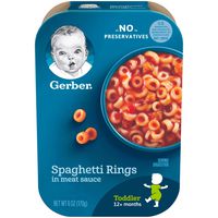 Gerber Spaghetti Rings in Meat Sauce, 6 Ounce (Pack of 6)