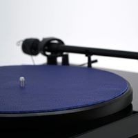 Premium Swiss Leather Turntable Mat | Electric Blue | Slipmat Made in USA