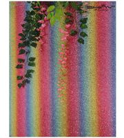 Rainbow-4FTx8FT 2Pack Sequin Backdrop Glitter Photography Backdrop 48x96-Inch-Multicolor Energetic Sequin Shower Birthday Wedding Party Backgrounds-190625J