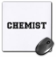 3dRose LLC 8 x 8 x 0.25 Inches Chemist and Proud Black and White Text Mouse Pad (mp_151208_1)