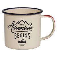 Gentlemen's Hardware GEN025 Sportsman's Outdoor Camping Enamel Mug, 12 oz, Cream