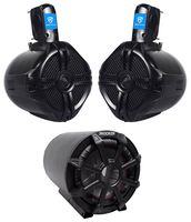 KICKER 45CWTB82 TB 8" 600w Marine Subwoofer+Enclosure+6.5" Wakeboard Speakers