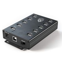 BrovSS- 10 Ports USB 2.0 Powered Hub - USB Extension Splitter for Mining with 12V 5A 60W Adapter