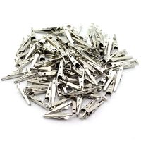 TOTOT 100PCS Alligator Clips Test Crocodile Clamps 28mm Silver Tone