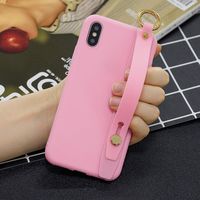 Amocase Soft Silicone Case with 2 in 1 Stylus for Samsung Galaxy A6 2018,Cute Sweet Candy Color Wrist Strap Stand Shockproof Anti-Scratch Flexible Case - Dark Pink