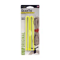Nite Ize Original Gear Tie, Reusable Rubber Twist Tie, 12-Inch, Neon Yellow, 2 Pack, Made in the USA