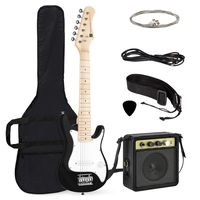 Best Choice Products 30in Kids Electric Guitar Beginner Starter Kit w/ 5W Amplifier, Strap, Case, Strings, Picks - Black