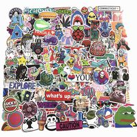 200-Pcs PVC Stickers Vinyl Various Laptop Car Decals Waterproof Sunlight-Proof Durable for Cars Motorbikes Luggage Skateboard Decor