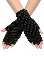 Maxdot Sunblock Fingerless Gloves Non-slip UV Protection Driving Gloves Summer Outdoor Gloves for Women and Girls (Black)