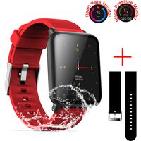 SZHAIYU Blood Pressure Heart Rate Monitor Smart Watch Android iOS IP67 Waterproof Sport Fitness Trakcer Watch Men Women Smartwatch (Red)
