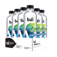Bai Antioxidant Water, Alkaline Water, Infused with the Antioxidant Mineral Selenium, Purified Water with Electrolytes added for Taste, pH Balanced to 7.5 or Higher, 33.8 Fluid Ounce, 12 count