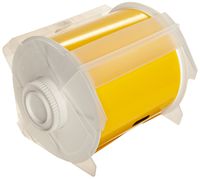 Brady High Adhesion Vinyl Label Tape (113114) - Yellow Vinyl Film - Compatible with GlobalMark Industrial Label Printer - 100' Length, 4" Width