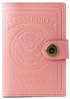 Villini - Leather RFID Blocking US Passport Holder Cover ID Card Wallet - Travel Case (Pale Pink)