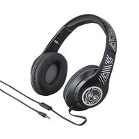 Marvel Over The Ear Wired Headphones with Built in Microphone Quality Sound from The Makers of iHome (Black Panther)