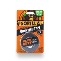 Gorilla Heavy Duty Double Sided Mounting Tape, 1" x 60", Black,  (Pack of 1)