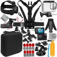 Gurmoir 15in1 Action Camera Kit with Waterproof Case for Gopro Hero 8 Black Action Camera Only. Full Essential Outdoor Travel Climbing Hiking Action Camera Accessories for Gopro Hero 8 (AT08)