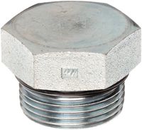 Brennan 6408-12-O Steel Straight Thread O-Ring  Tube Fitting, External Hex Plug, 3/4" Tube OD, 1-1/16-12 Male Straight Thread O-Ring Boss