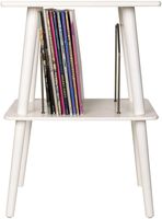 Crosley ST66-WH Manchester Turntable Stand with Wire Record Storage, White