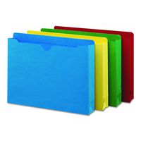 Smead File Jacket, Reinforced Straight-Cut Tab, 2" Expansion, Letter Size, Assorted Colors, 50 per Box (75673)