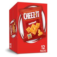 Cheez-It Original Cheese Crackers - School Lunch Food, Baked Snack, Single Serve, 1 oz Bag (Pack of 12)