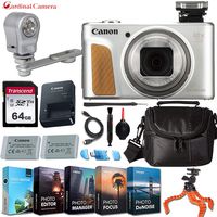 Canon PowerShot SX740 HS Digital Camera (Silver) w/Professional Editing Software + LED Video Light & Exclusive Accessory Bundle