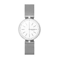 Skagen Connected Women's Signatur T-Bar Stainless Steel Mesh Hybrid Smartwatch, Color: Silver (Model: SKT1400)