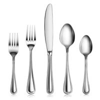 New Star Foodservice 58871 Slimline Pattern, 18/0 Stainless Steel, 60-Piece Flatware Set